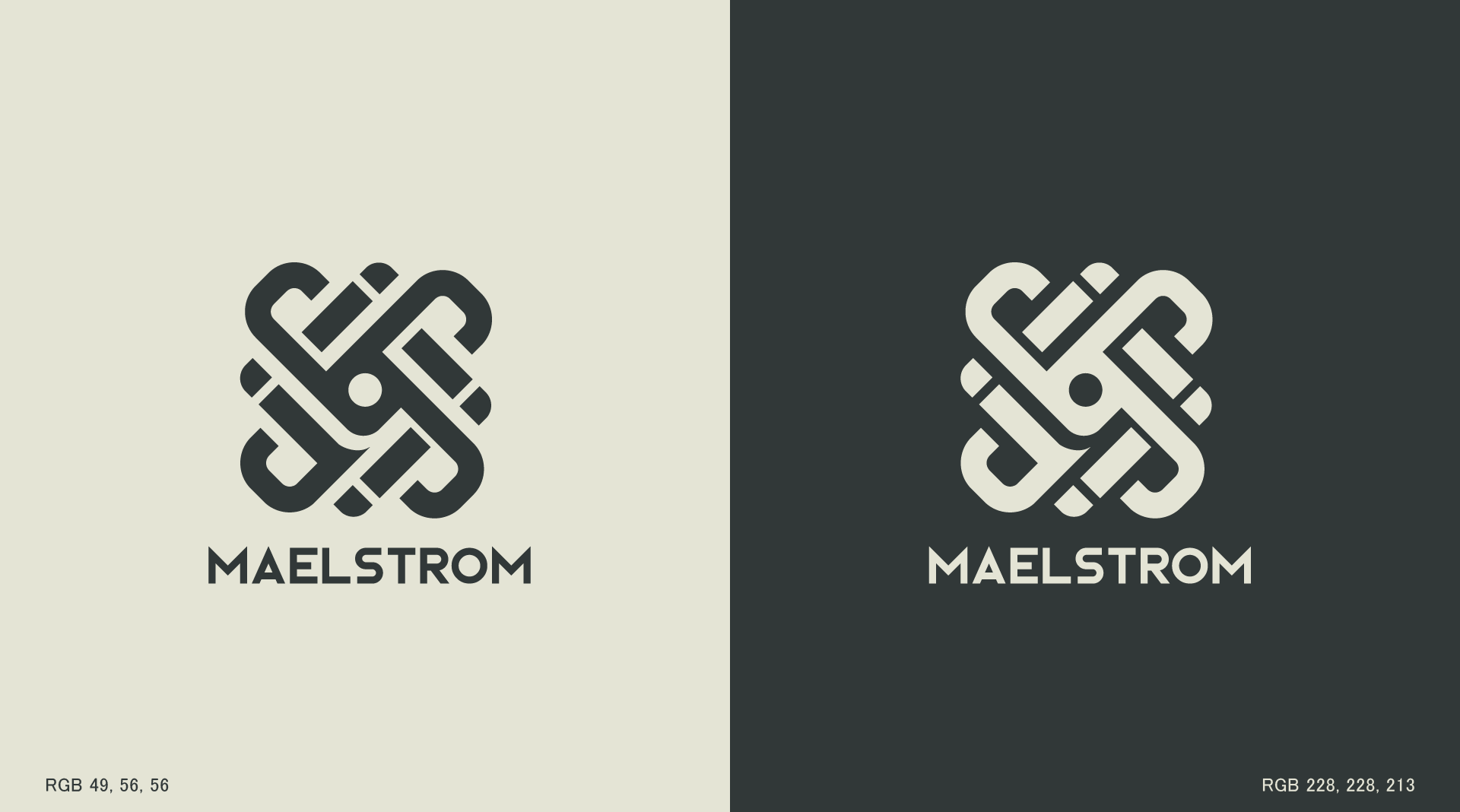 Maelstrom Creatives logo mark and colour palette